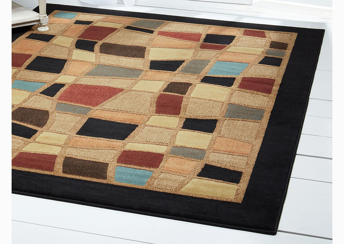 Home Dynamix Catalina Hillsby Contemporary Area Rug 5'3"x7'2" Geometric Black/Brown/Red,Home Dynamix