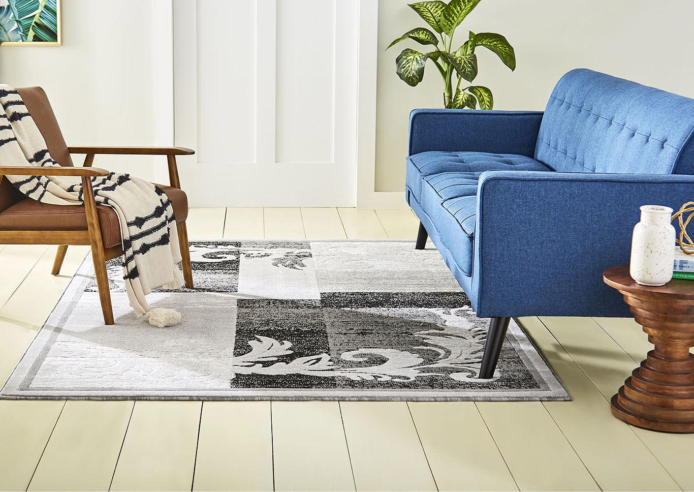 Catalina Pierre Gray Area Rug,Home Dynamix