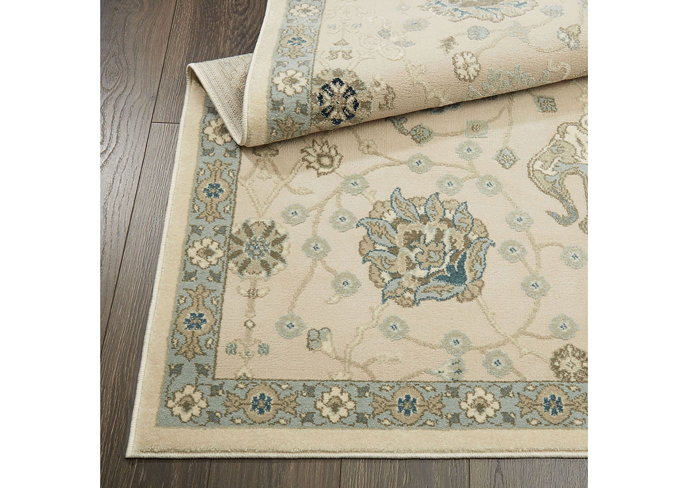 Chandler Aster Ivory-Blue Area Rug,Home Dynamix