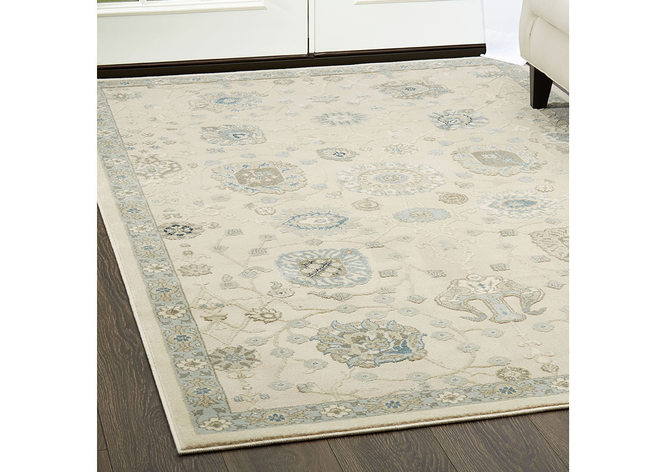 Chandler Aster Ivory-Blue Area Rug,Home Dynamix