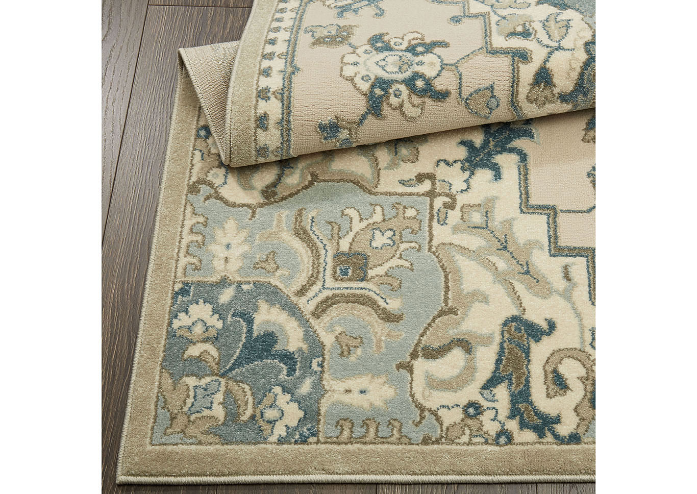 Chandler Primrose Ivory-Blue Area Rug,Home Dynamix