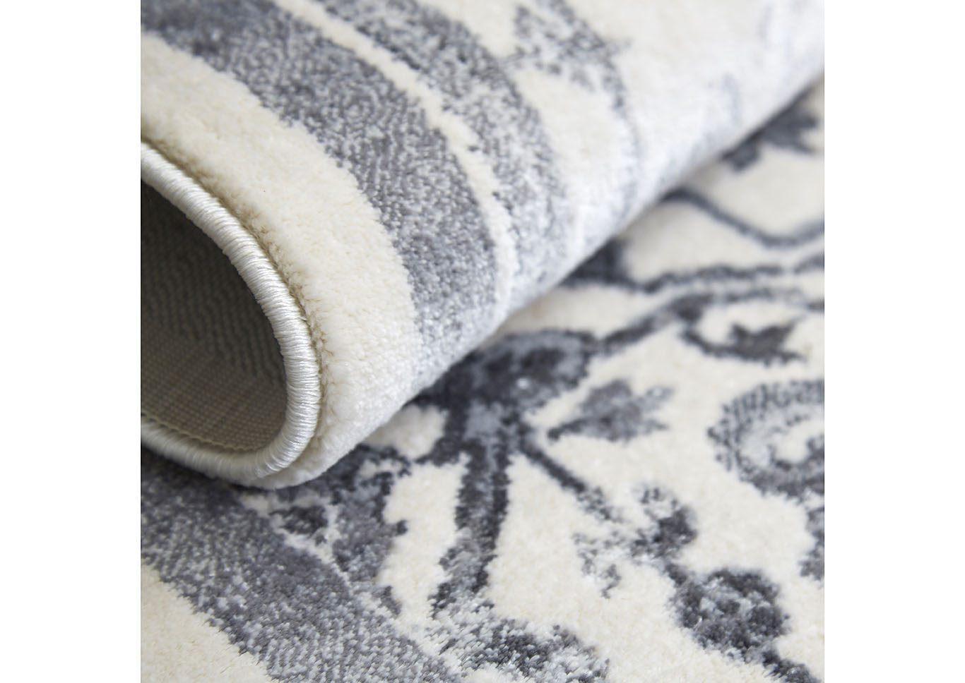Jersey Denali Ivory-Gray Area Rug,Home Dynamix