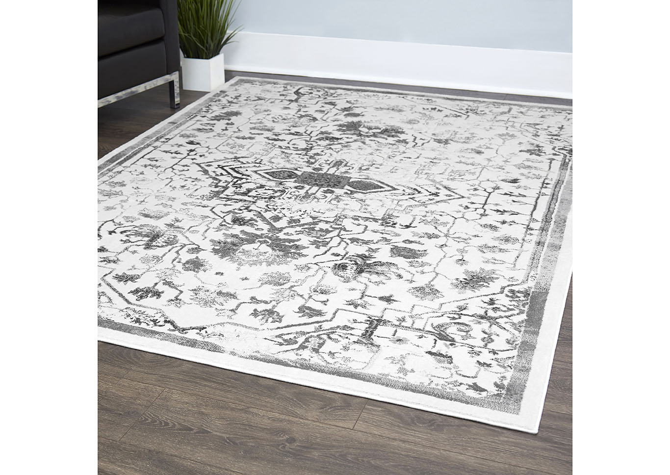 Jersey Denali Ivory-Gray Area Rug,Home Dynamix