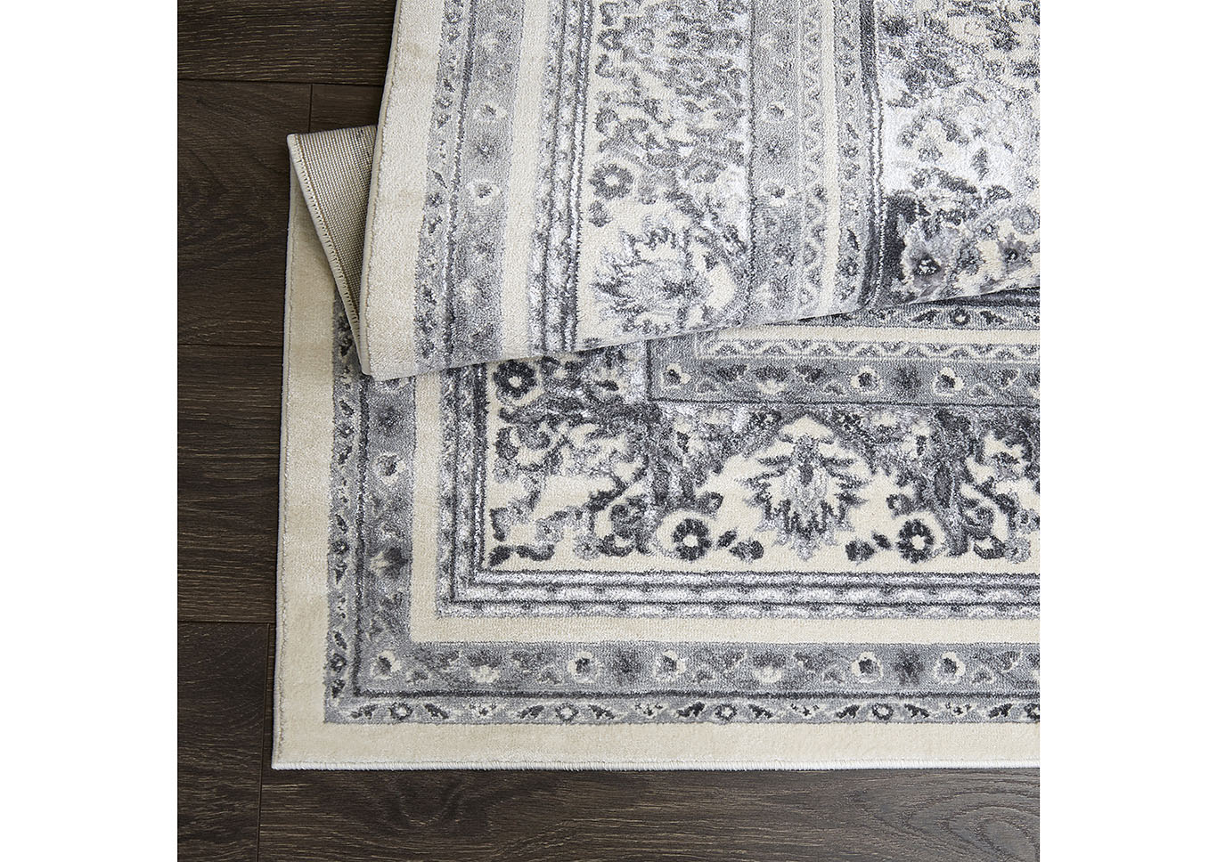 Jersey Geneva Ivory-Gray Area Rug,Home Dynamix