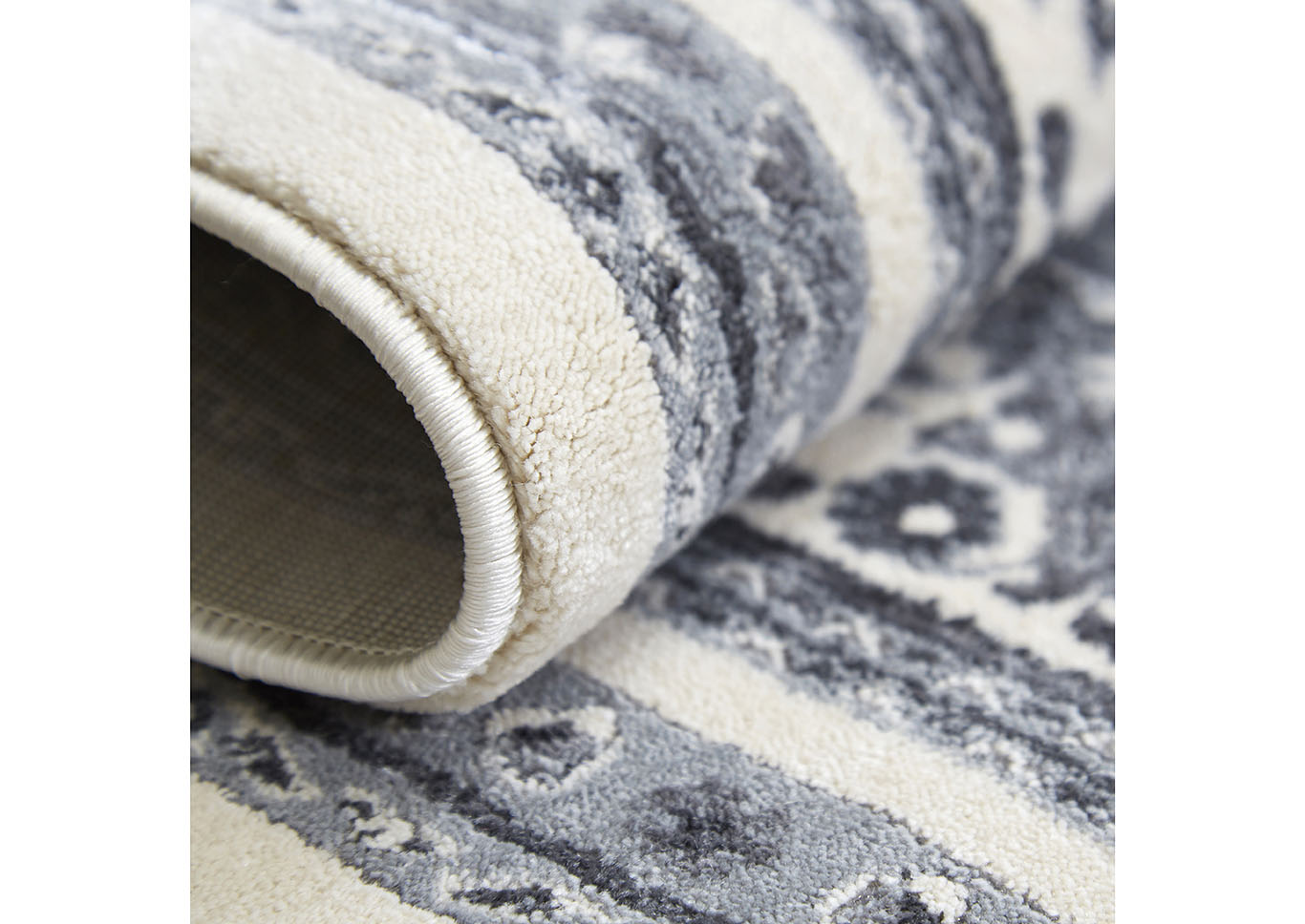 Jersey Geneva Ivory-Gray Area Rug,Home Dynamix