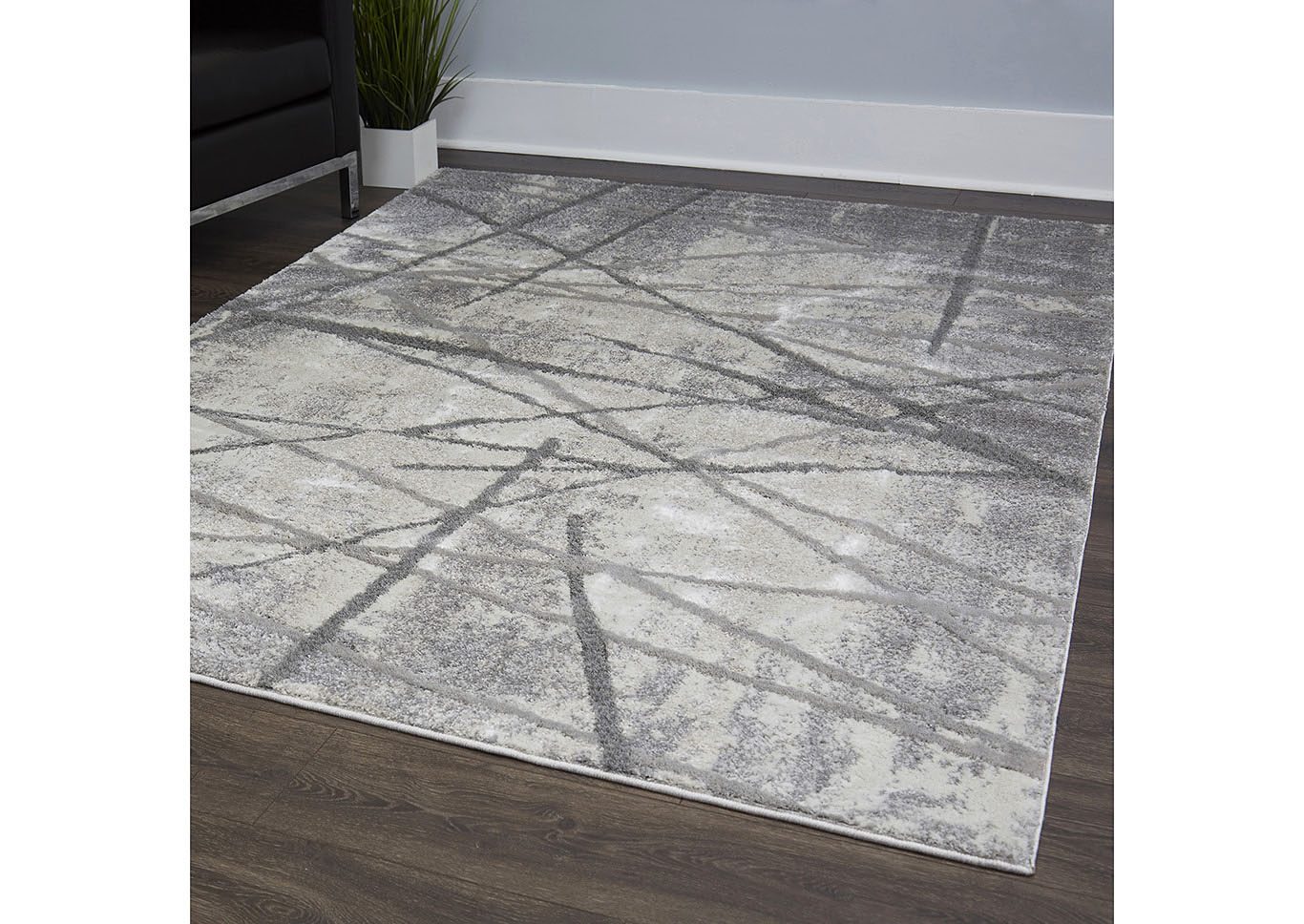 Roma Cascade Gray Area Rug,Home Dynamix