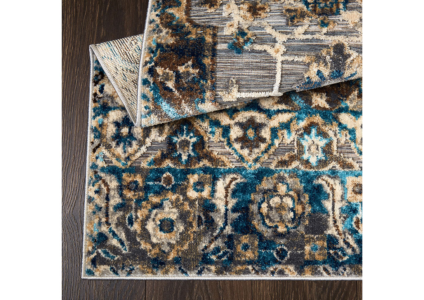 Fiesta Valencia Gray-Blue Area Rug,Home Dynamix