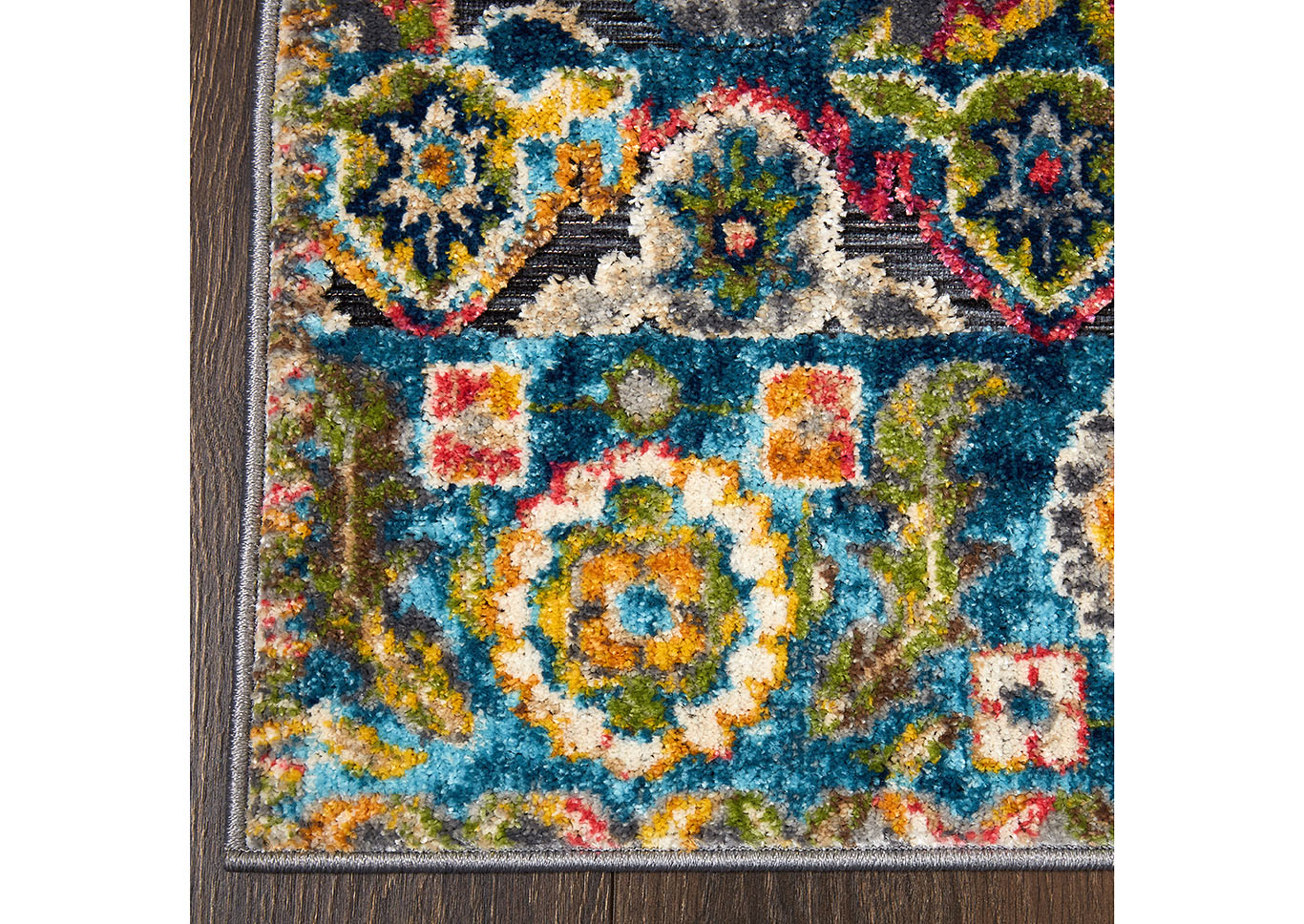 Fiesta Valencia Dark Gray Multi Area Rug,Home Dynamix