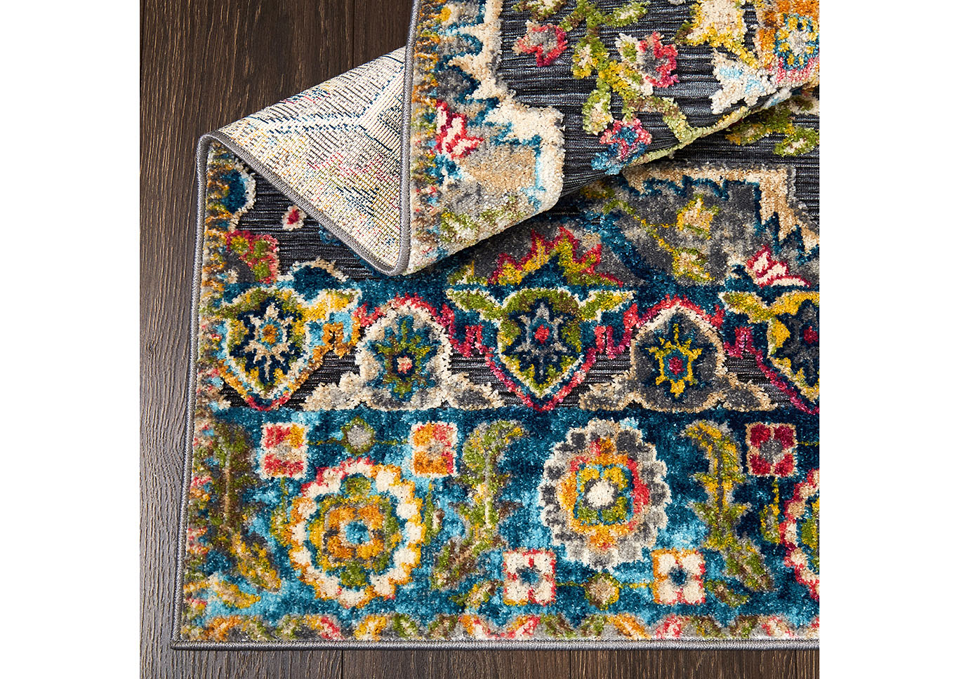 Fiesta Valencia Dark Gray Multi Area Rug,Home Dynamix