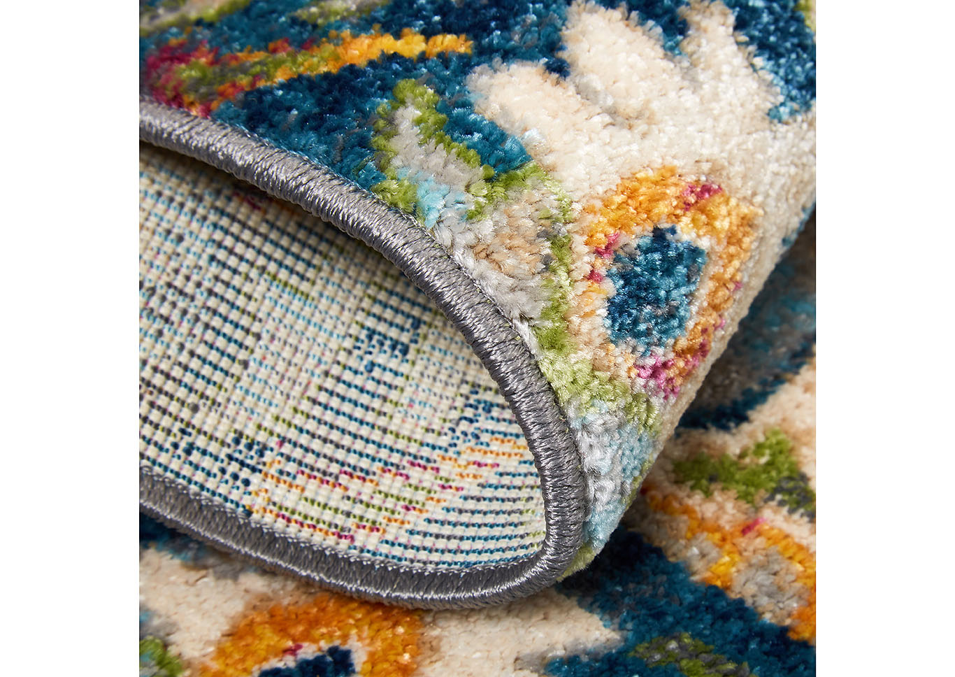 Fiesta Granada Ivory-Blue Area Rug,Home Dynamix