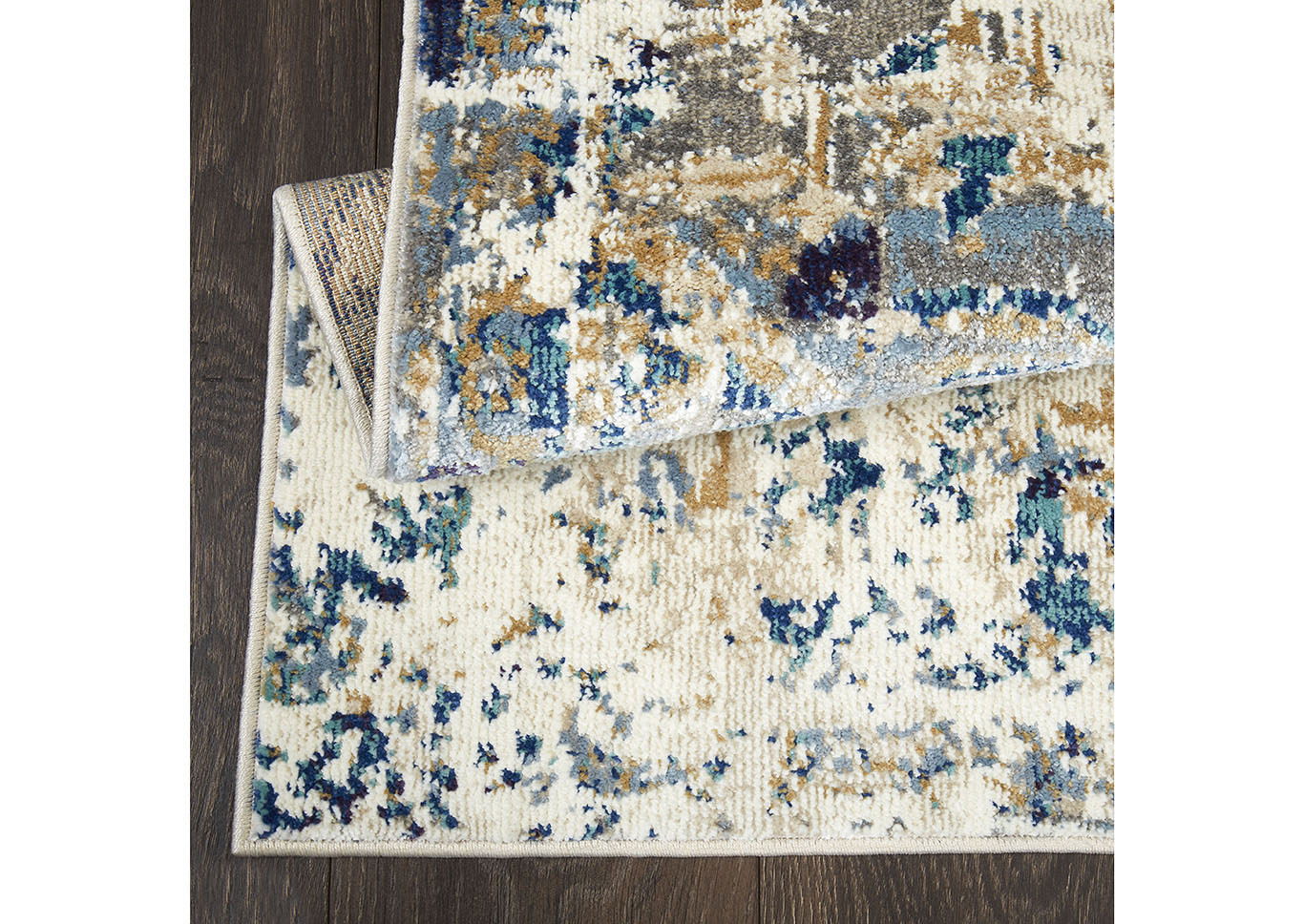 Home Dynamix Shabby Chic Heritage Brandt Bohemian Area Rug 2'2"x7'2" Medallion Gray/Blue,Home Dynamix