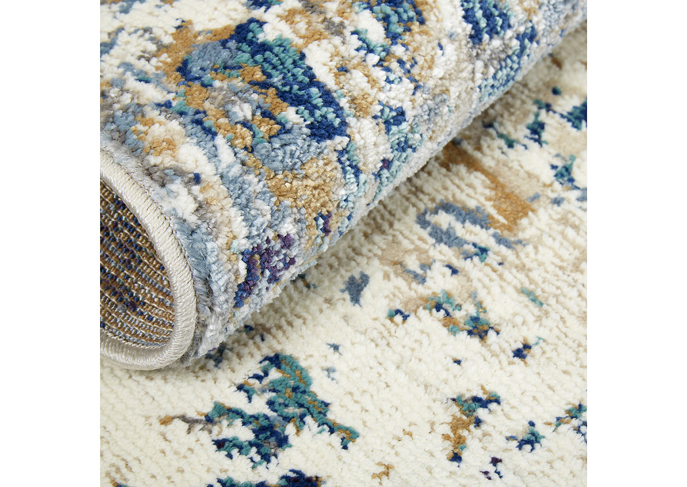 Home Dynamix Shabby Chic Heritage Brandt Bohemian Area Rug 2'2"x7'2" Medallion Gray/Blue,Home Dynamix