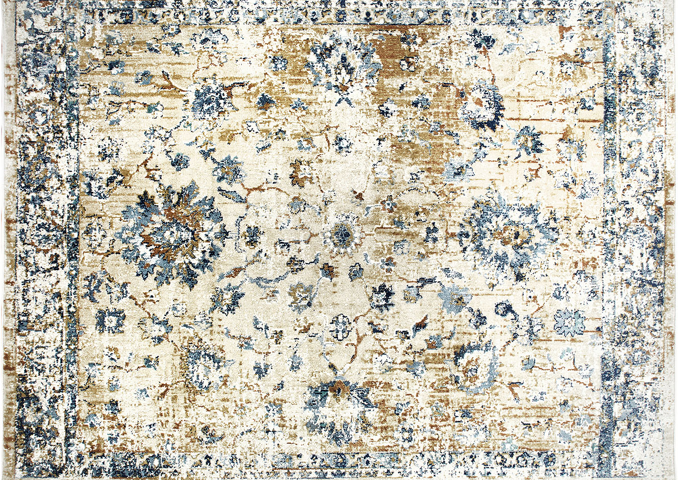 Home Dynamix Shabby Chic Heritage Hosking Bohemian Area Rug 5'2"x7'2" Medallion Beige/Blue,Home Dynamix