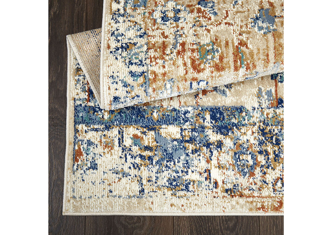 Home Dynamix Shabby Chic Heritage Hosking Bohemian Area Rug 5'2"x7'2" Medallion Beige/Blue,Home Dynamix