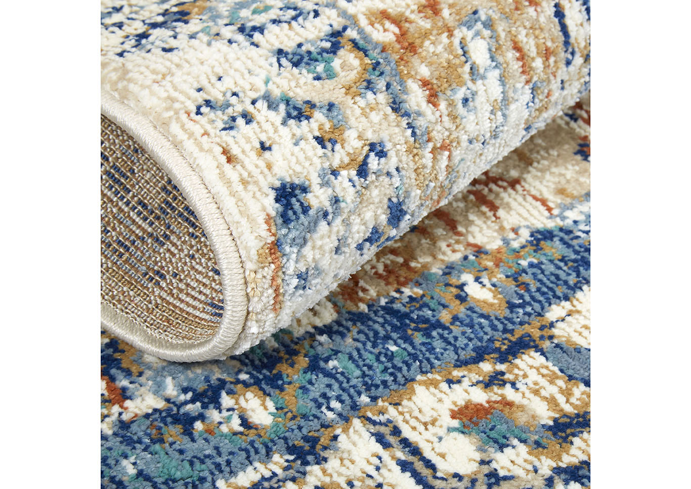 Home Dynamix Shabby Chic Heritage Hosking Bohemian Area Rug 5'2"x7'2" Medallion Beige/Blue,Home Dynamix