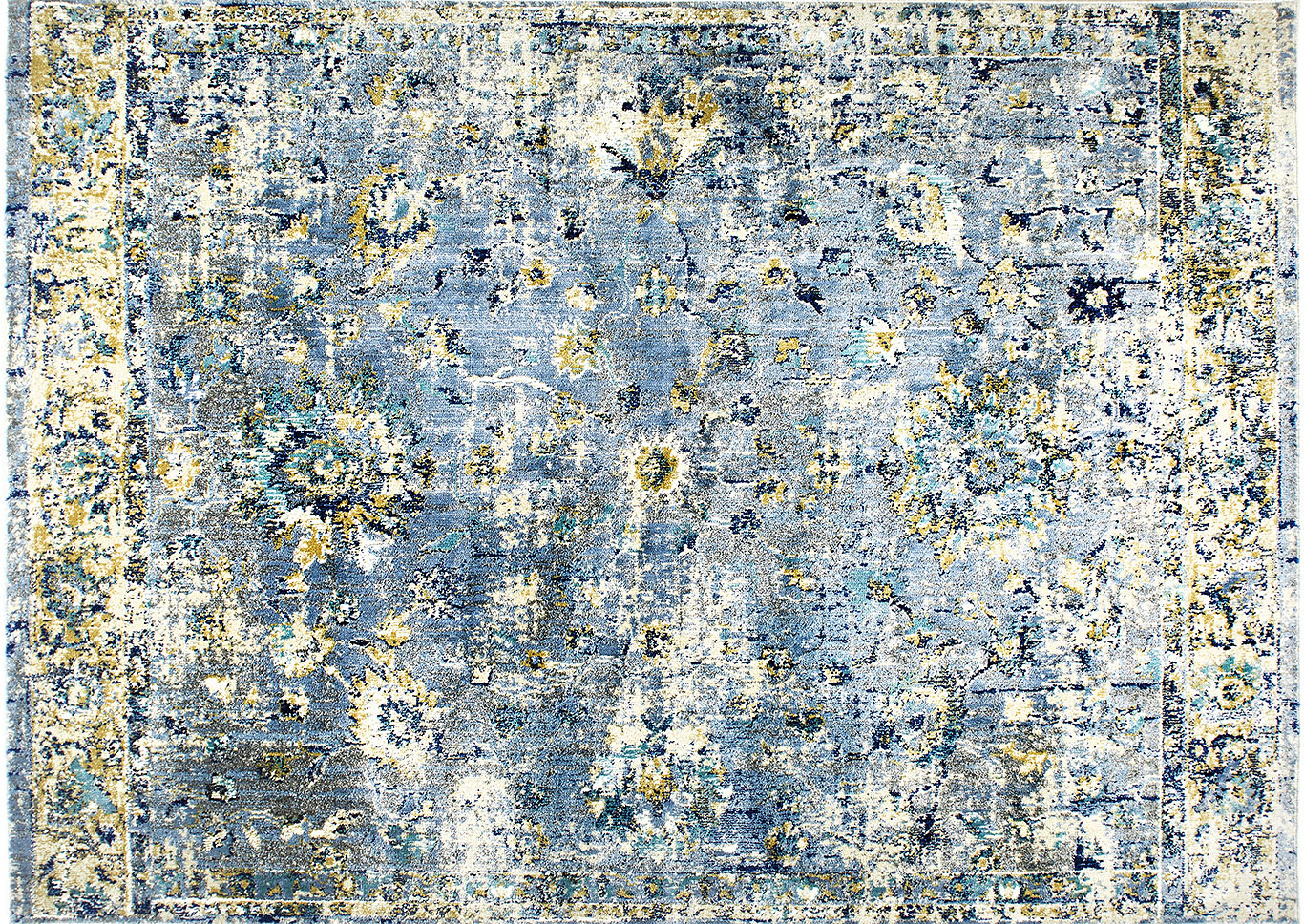 Home Dynamix Shabby Chic Heritage Hosking Bohemian Area Rug 5'2"x7'2" Medallion Gray/Blue,Home Dynamix