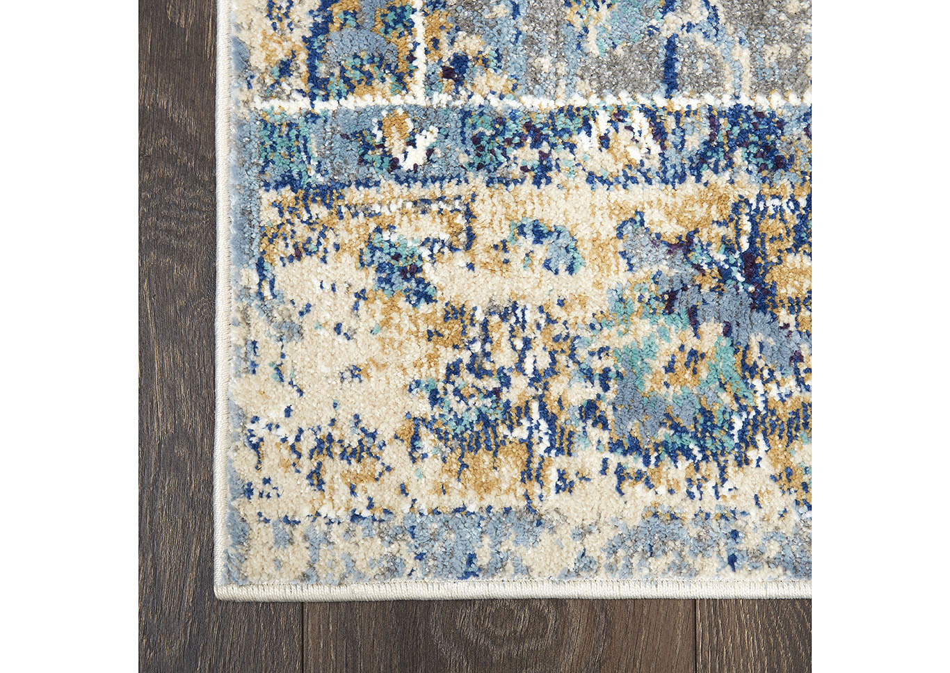 Home Dynamix Shabby Chic Heritage Hosking Bohemian Area Rug 5'2"x7'2" Medallion Gray/Blue,Home Dynamix