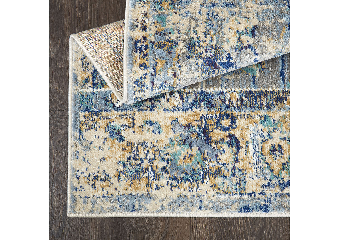 Home Dynamix Shabby Chic Heritage Hosking Bohemian Area Rug 5'2"x7'2" Medallion Gray/Blue,Home Dynamix