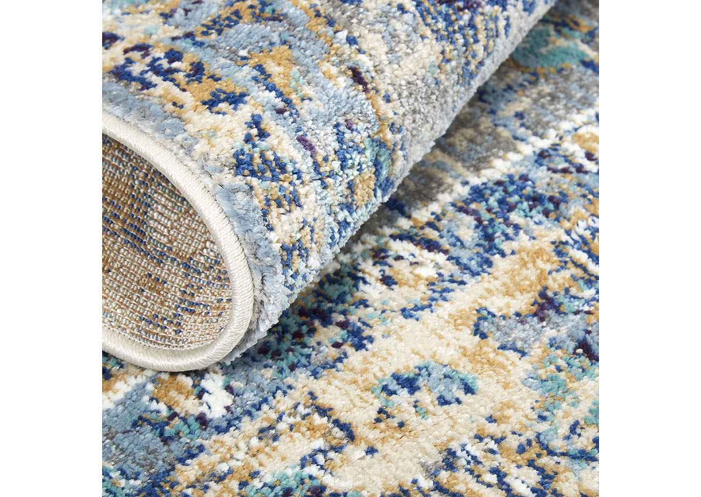 Home Dynamix Shabby Chic Heritage Hosking Bohemian Area Rug 5'2"x7'2" Medallion Gray/Blue,Home Dynamix