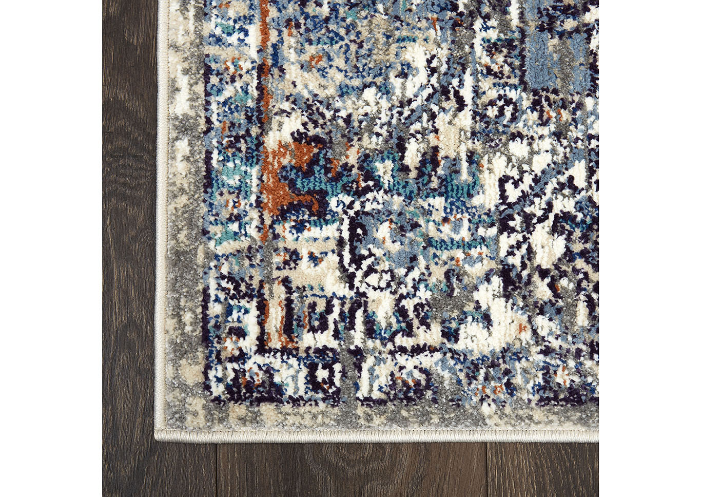 Home Dynamix Shabby Chic Heritage Newburyport Bohemian Area Rug 5'2"x7'2" Medallion Blue/Blue/Rust,Home Dynamix