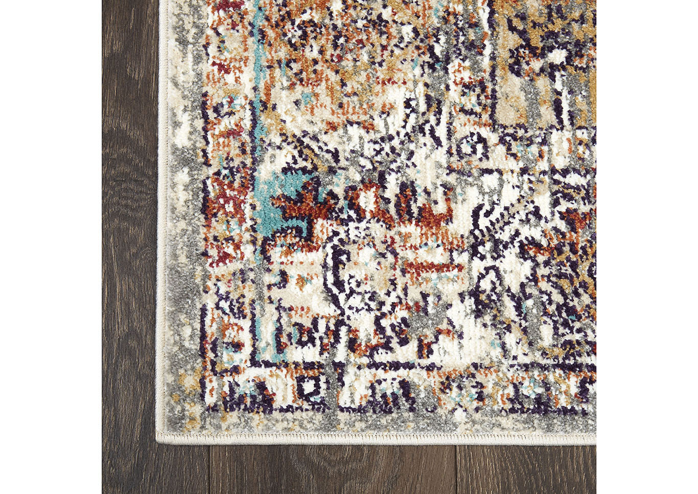 Home Dynamix Shabby Chic Heritage Newburyport Bohemian Area Rug 7'10"x10'2" Medallion Gray/Rust,Home Dynamix