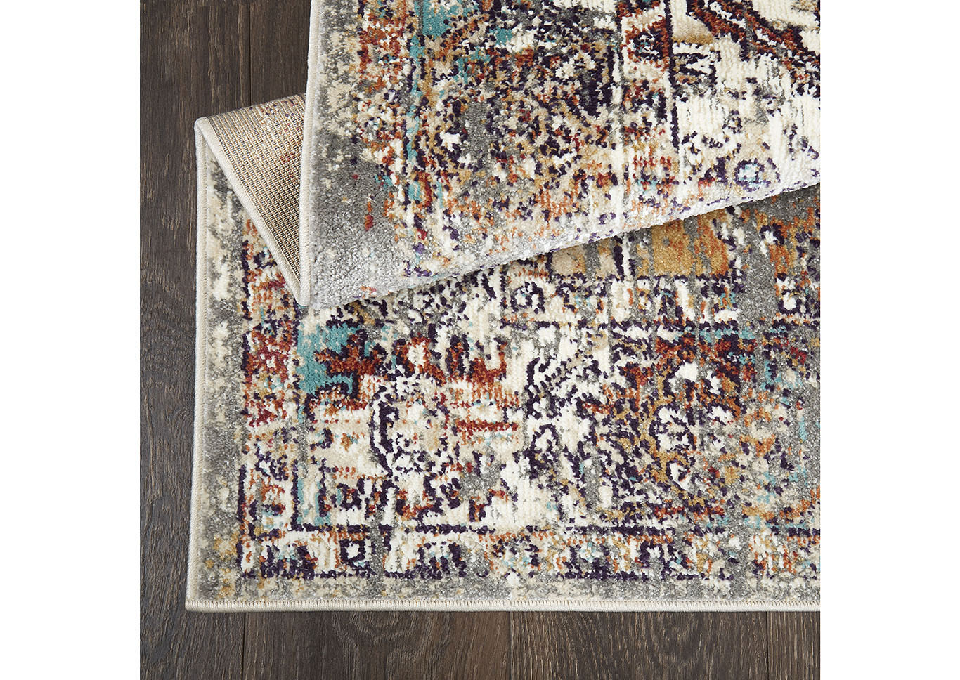 Home Dynamix Shabby Chic Heritage Newburyport Bohemian Area Rug 7'10"x10'2" Medallion Gray/Rust,Home Dynamix