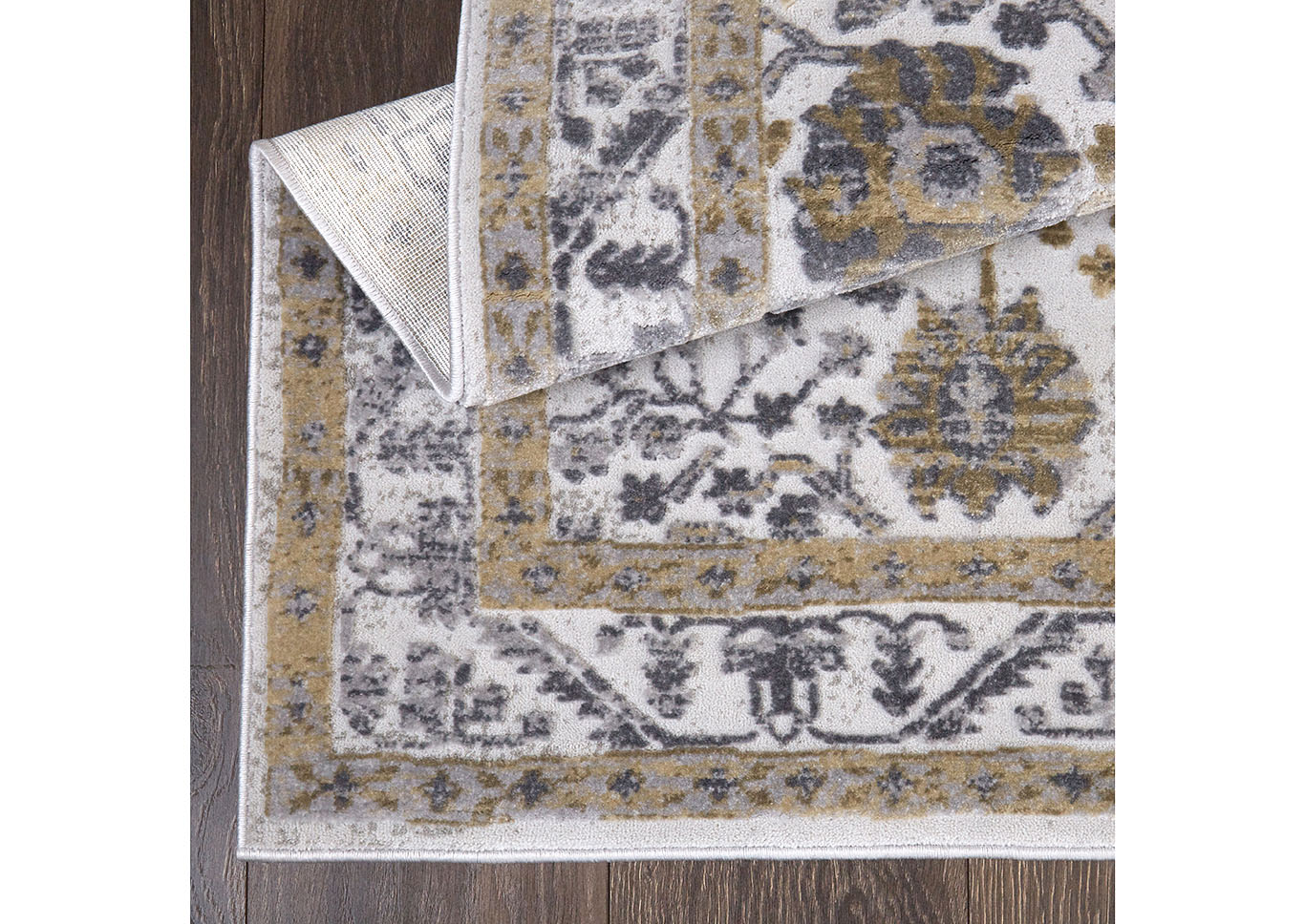 Kenmare Celeste Gray-Yellow Area Rug,Home Dynamix