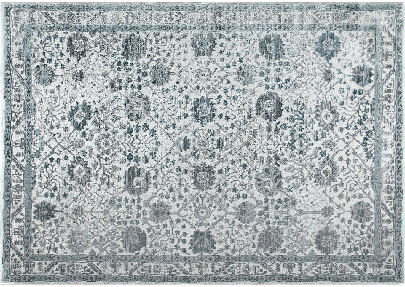 Home Dynamix Nicole Miller Kenmare Celeste Traditional Area Rug 31.5"x47" Damask Gray/Blue,Home Dynamix