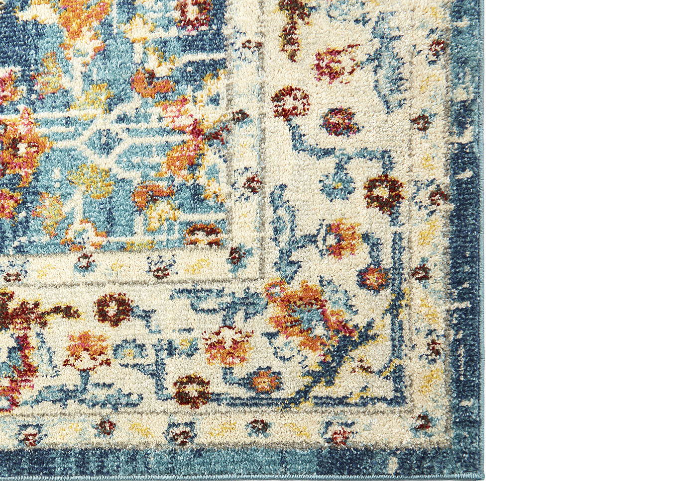 Bella Amelia Blue-Ivory Area Rug,Home Dynamix