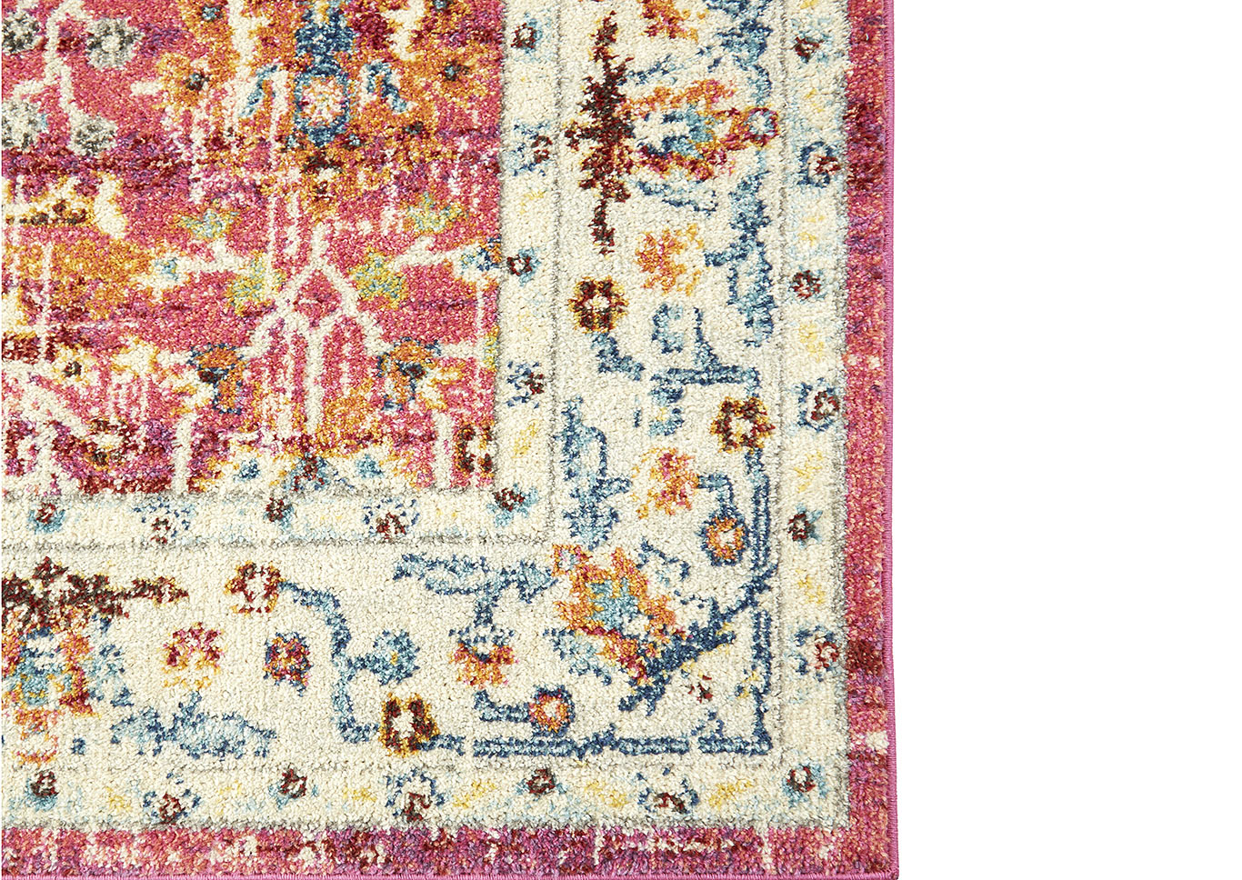 Bella Amelia Pink-Ivory Area Rug,Home Dynamix