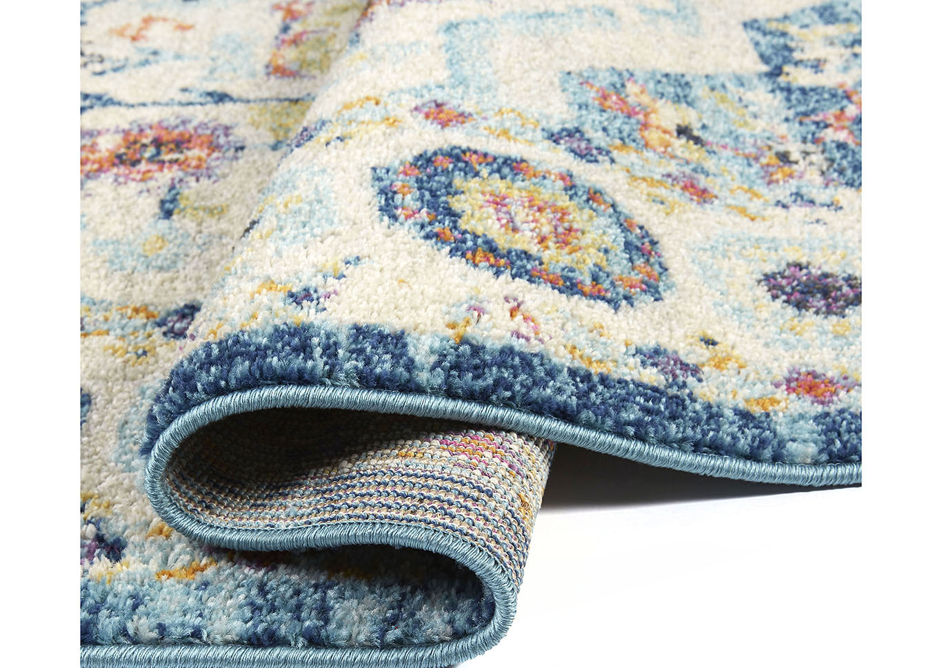 Bella Safaa Blue-Ivory Area Rug,Home Dynamix