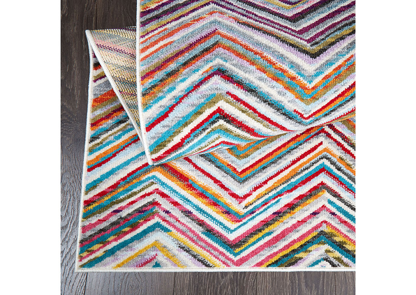Home Dynamix Trina Trina Turk Melody Hendrix Contemporary Area Rug 5'2"x7'6" Zigzag Gray/Yellow/Orange,Home Dynamix
