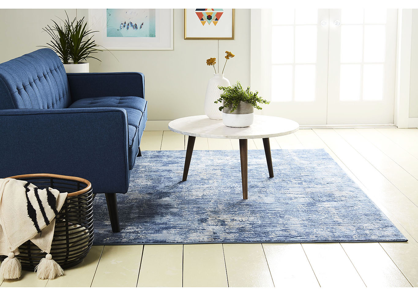 Melrose Lorenzo Blue Area Rug,Home Dynamix