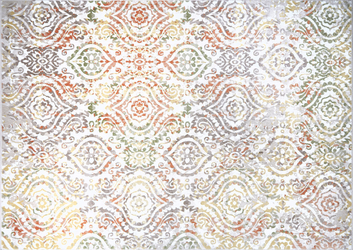 Home Dynamix Melrose Audrey Bohemian Area Rug 7'10"x10'2" Ogee Ivory/Orange,Home Dynamix