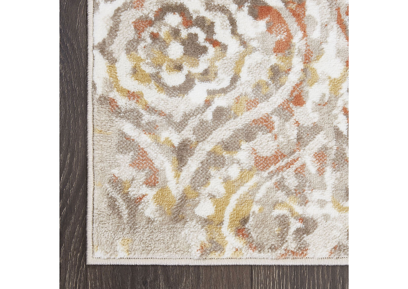 Home Dynamix Melrose Audrey Bohemian Area Rug 7'10"x10'2" Ogee Ivory/Orange,Home Dynamix