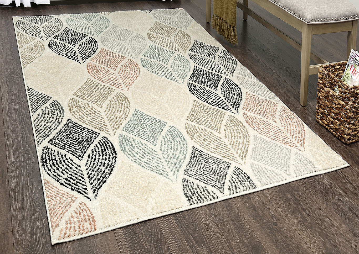 Home Dynamix New Weave Nate New Traditional Area Rug 19.6"x31.5" Border Ivory/Beige,Home Dynamix