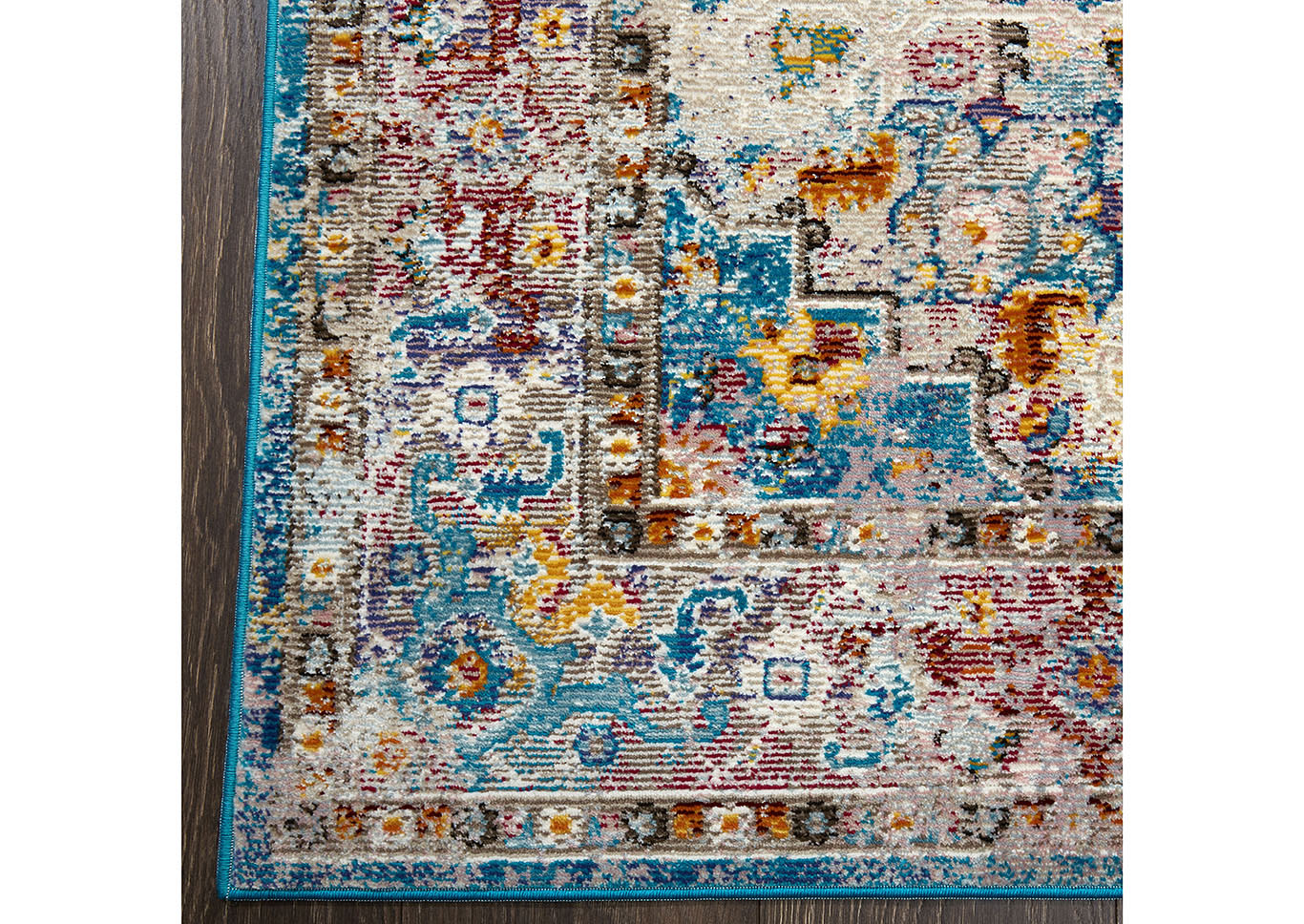 Parlin Amara Aqua Teal Gray Area Rug,Home Dynamix