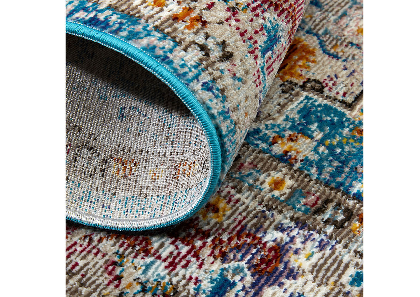 Parlin Amara Aqua Teal Gray Area Rug,Home Dynamix
