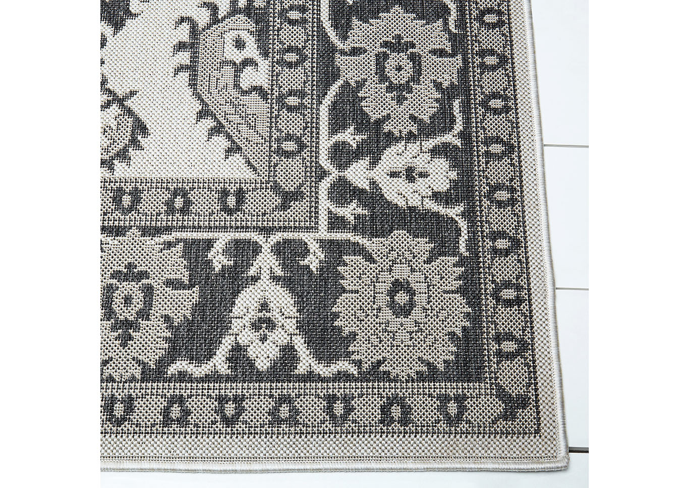 Patio Country Ayana Gray-Black Area Rug,Home Dynamix