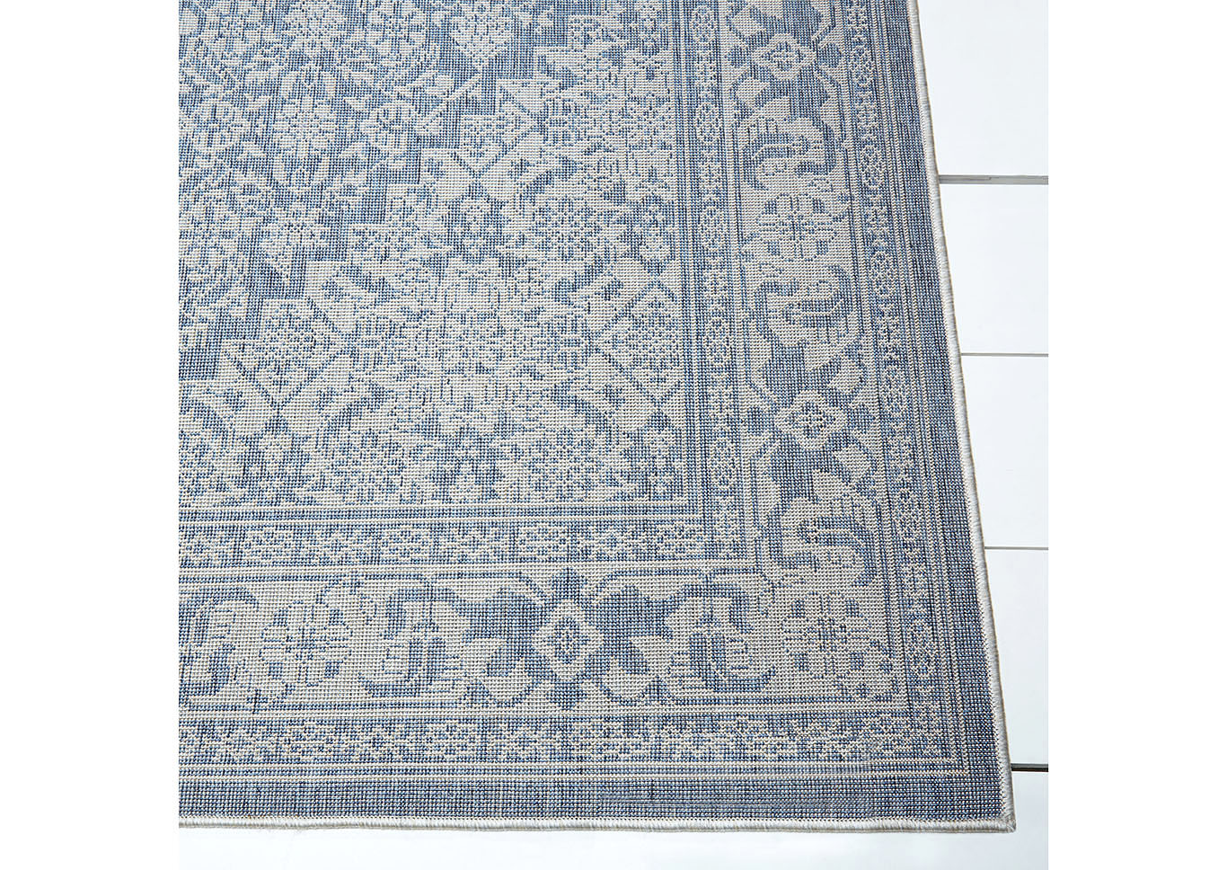 Patio Country Dahlia Blue-Gray Area Rug,Home Dynamix