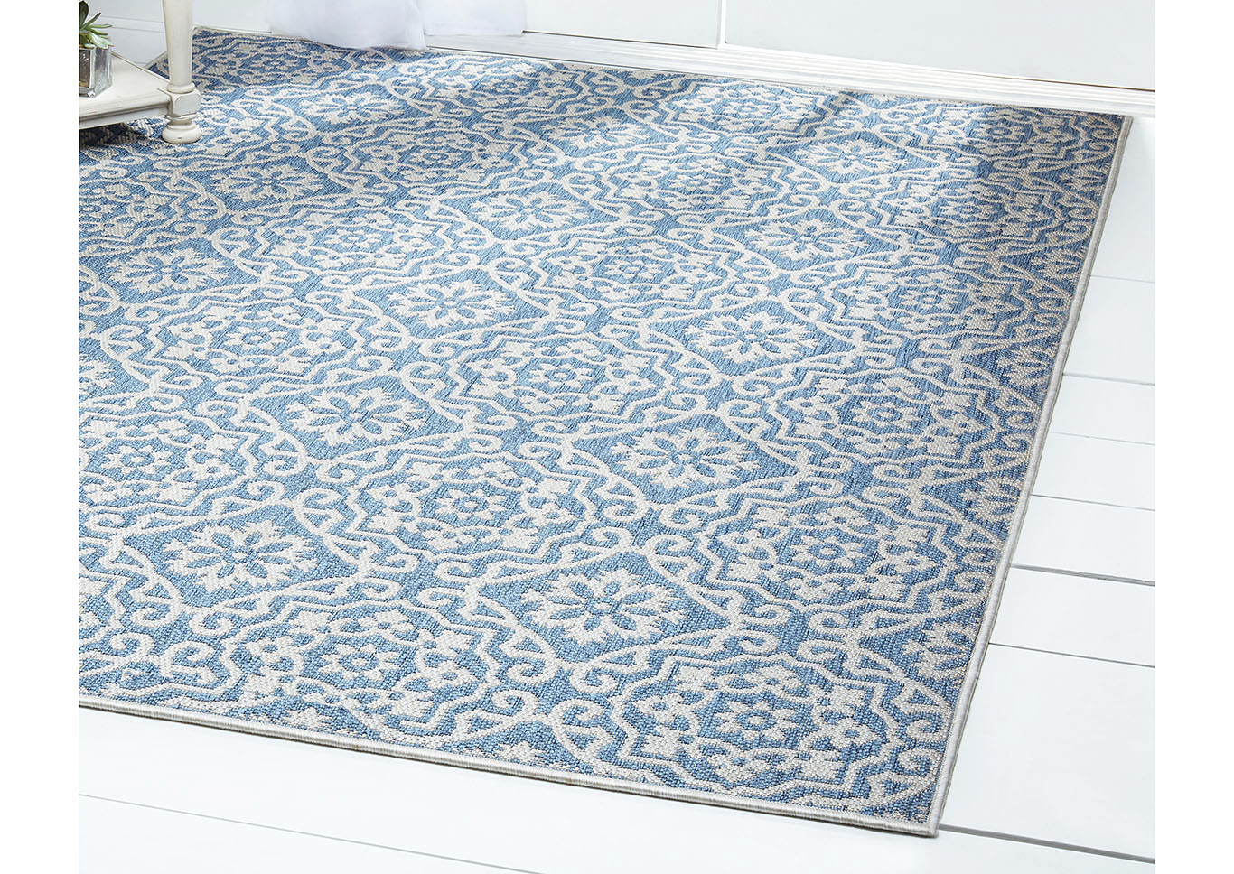 Patio Country Danica Blue-Gray Area Rug,Home Dynamix