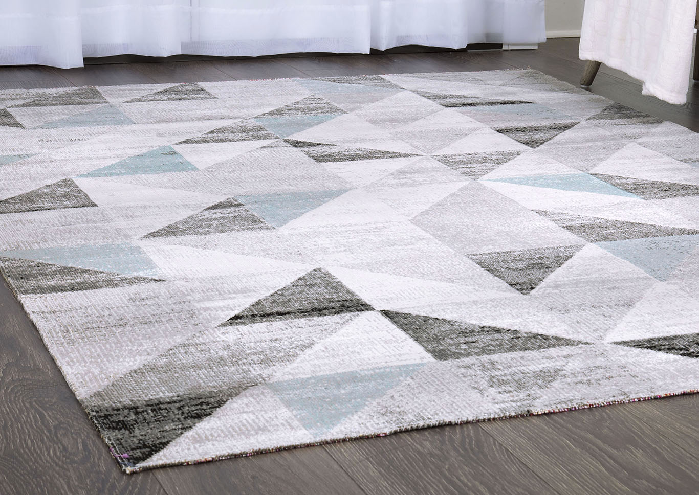 Patio Sofia Holly Gray-Blue Area Rug,Home Dynamix