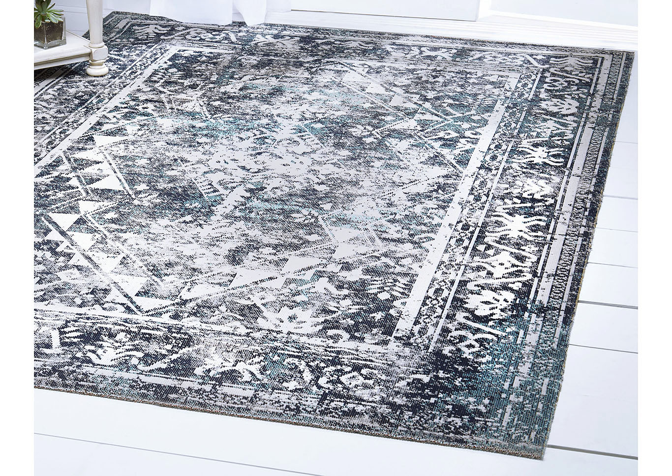 Patio Sofia Ivy Navy Blue Area Rug,Home Dynamix