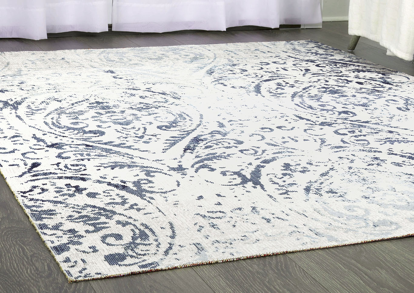 Patio Sofia Juniper Ivory-Blue Area Rug,Home Dynamix
