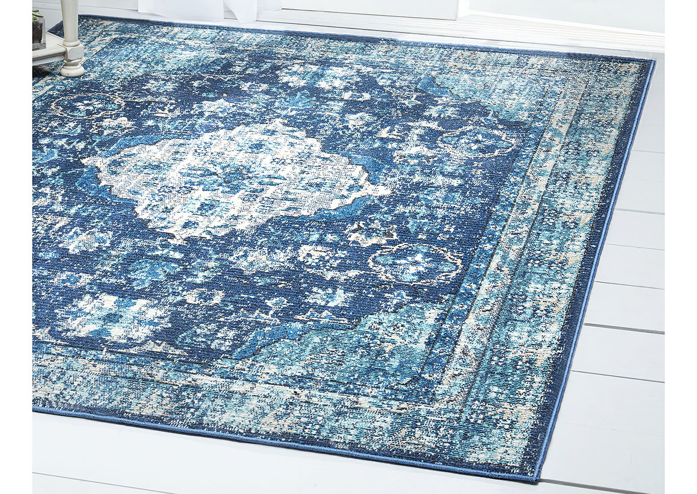 Patio Starlight Willow Navy Blue Area Rug,Home Dynamix