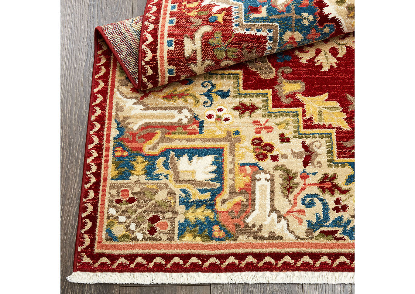 Ridgefield Lahti Red Area Rug,Home Dynamix