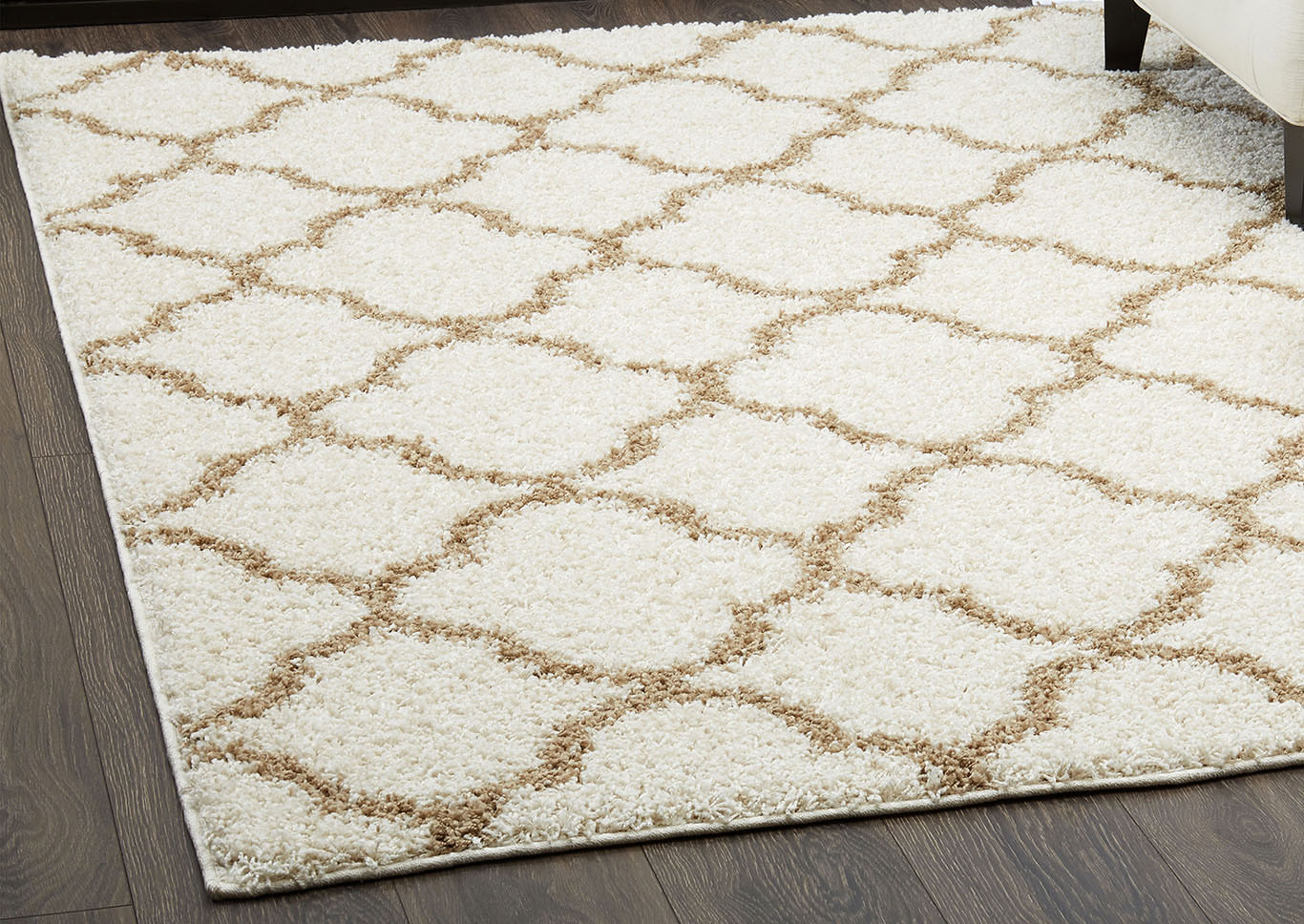 Synergy Elm White-Beige Area Rug,Home Dynamix