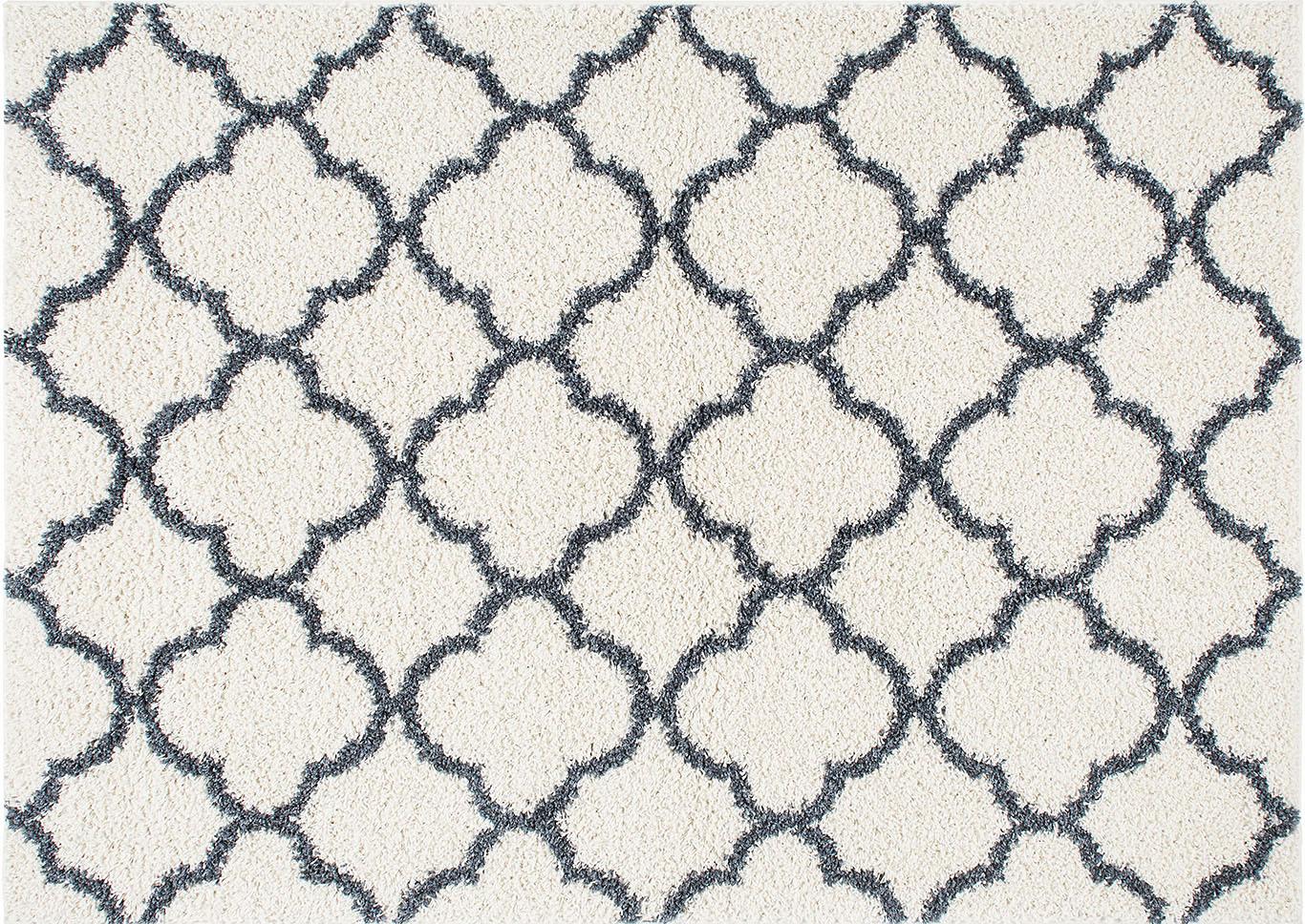 Home Dynamix Nicole Miller Synergy Elm Shag Area Rug 3'3"x4'3" Trellis White/Blue,Home Dynamix