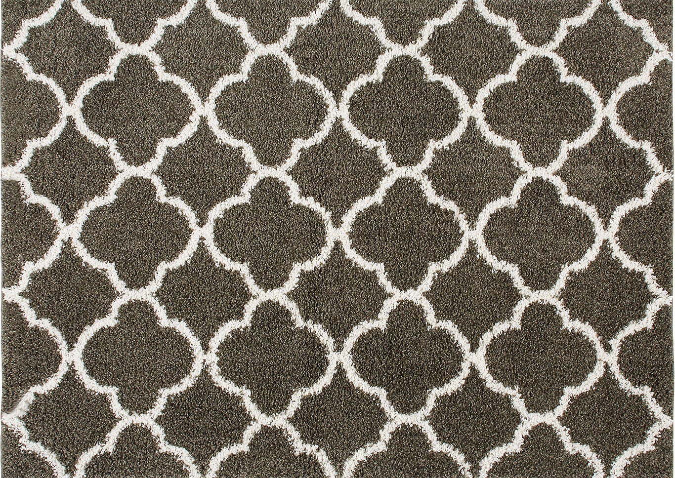 Home Dynamix Nicole Miller Synergy Elm Shag Area Rug 3'3"x4'3" Trellis Dark Gray/White,Home Dynamix