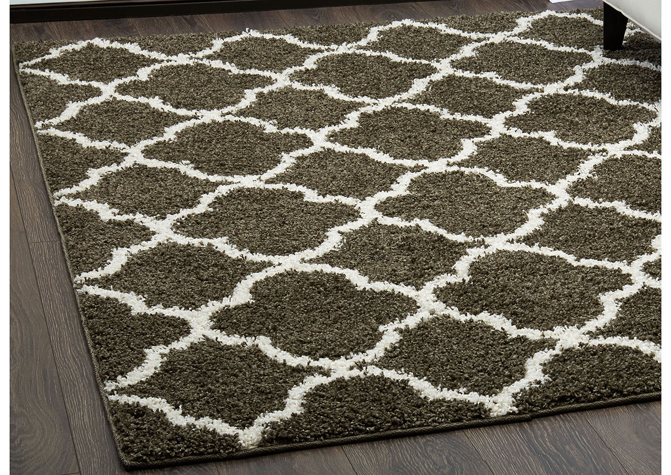 Synergy Elm Dark Gray-White Area Rug,Home Dynamix